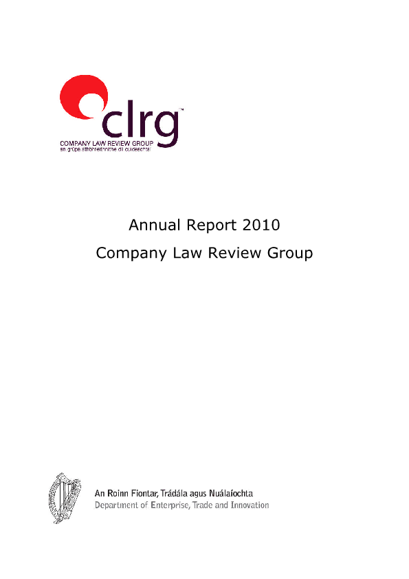 CLRG Annual Report 2010