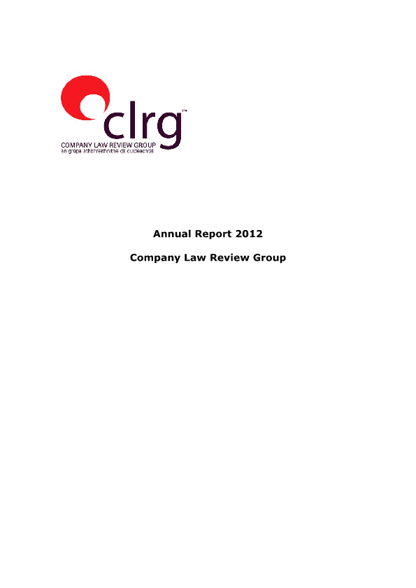 CLRG Annual Report 2012