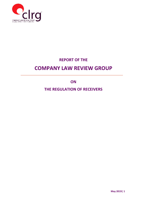 Report on the regulation of receivers